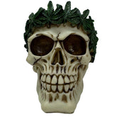 Crowned Skull Statue – Laurel Wreath Deathhead Display